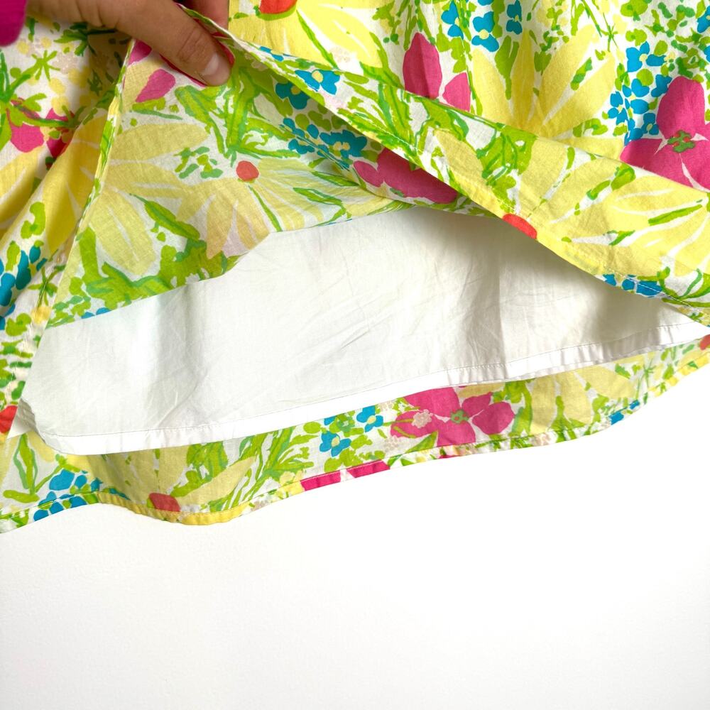 Lilly Pulitzer Whitley Floral Skirt Women Sz 10 Pockets Classic Mini 100% Cotton - Picture 4 of 8